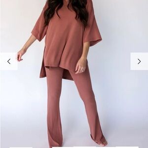 All Weekend Long Pant Set Make Me Blush